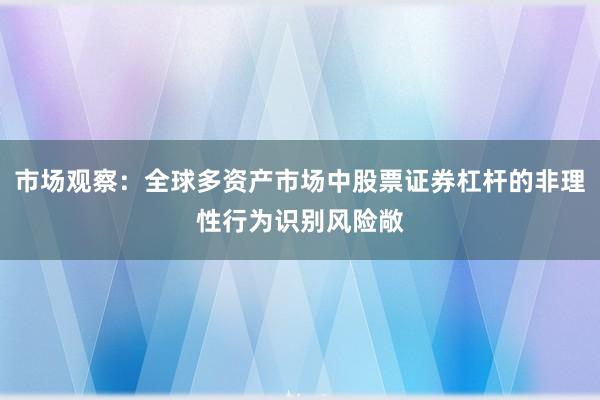 市场观察：全球多资产市场中股票证券杠杆的非理性行为识别风险敞